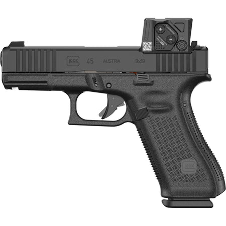 Glock P64550B03DC8A3 G45 Gen6 w/Aimpoint Crossover 9mm Luger 17+1 4.02" Black GMB Barrel, Black nDLC Steel Optic Ready/Serrated Slide, Black Polymer Frame w/Accessory Rail, Interchangeable Backstrap G