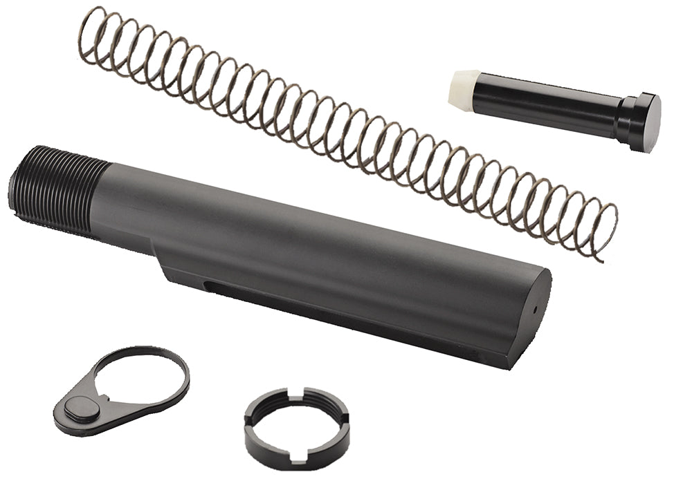 Advanced Technology A5102240 Military Buffer Tube Assembly AR-15 Black Hard-Coat Anodized 6061-T6 Aluminum 6-Position Mil-Spec