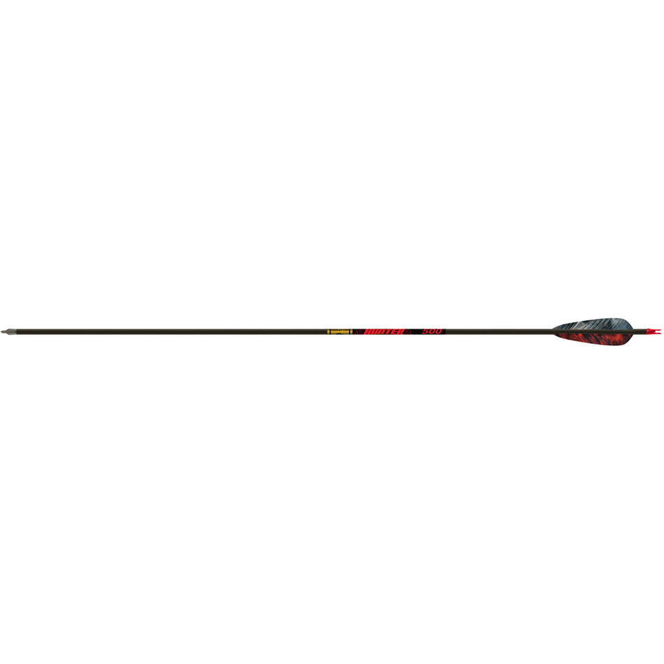 Gold Tip Hunter Carbon Arrows 500 Spine 4 in. Feather Fletched 6-Pack
