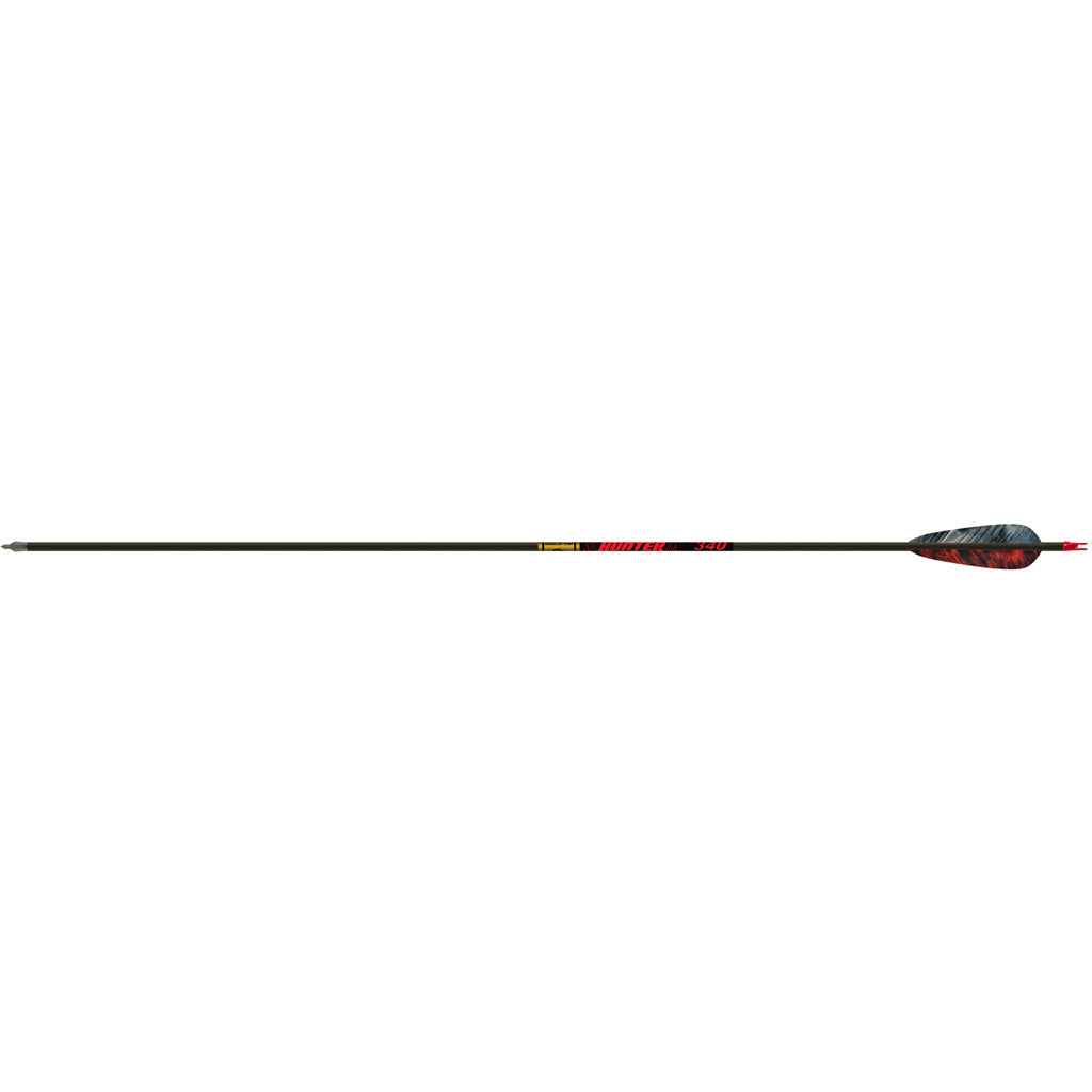 Gold Tip Hunter Carbon Arrows 340 Spine 4 in. Feather Fletched 6-Pack