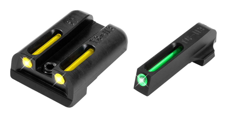 TruGlo TG131ST2Y TFO Tritium Fiber Optic Front & Rear Sight Set for Sig Sauer P-Series Green/Yellow