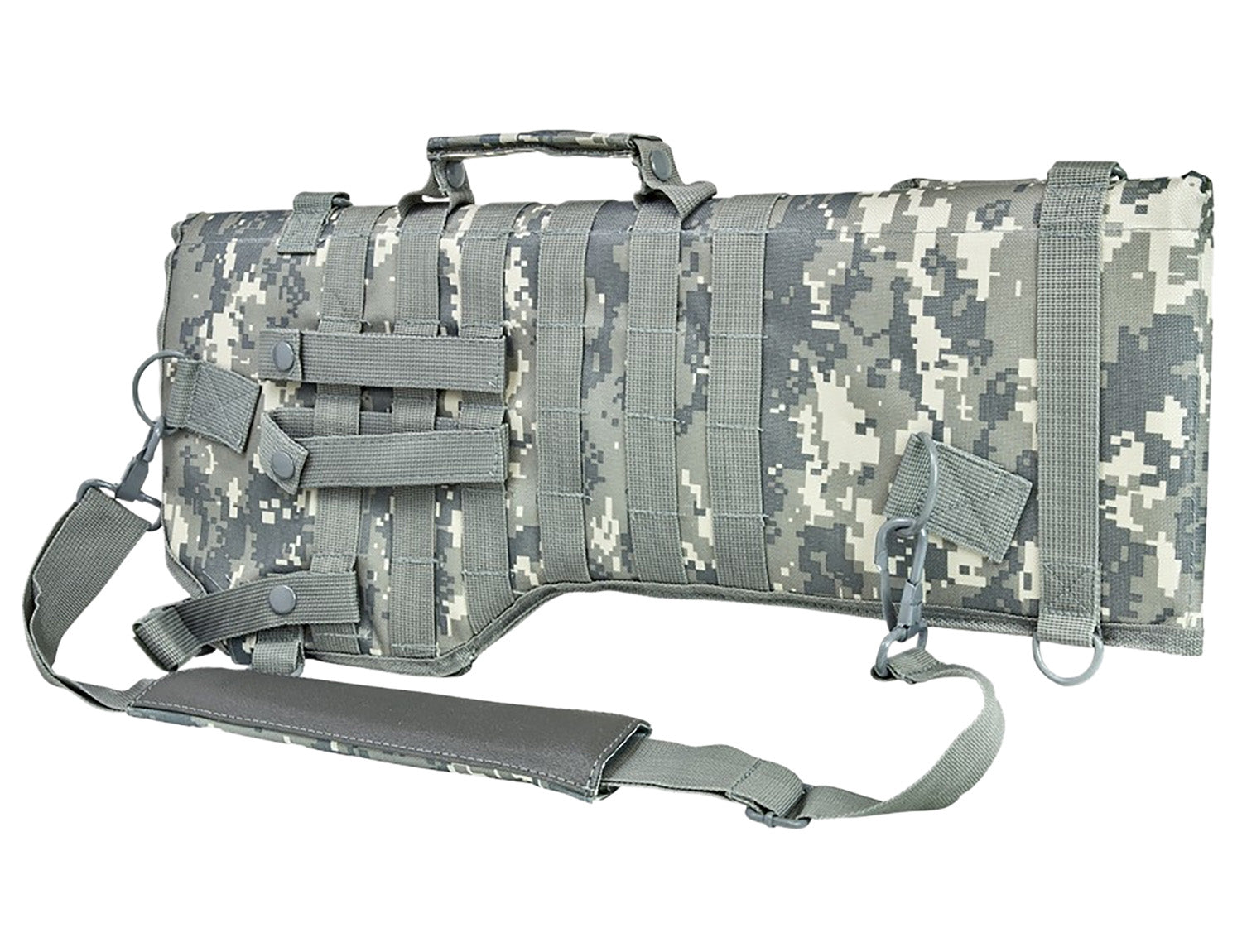 NcStar VISM Tactical Scabbard Digital Camo 28.5x9.5 Inch PALS Webbing D-Rings