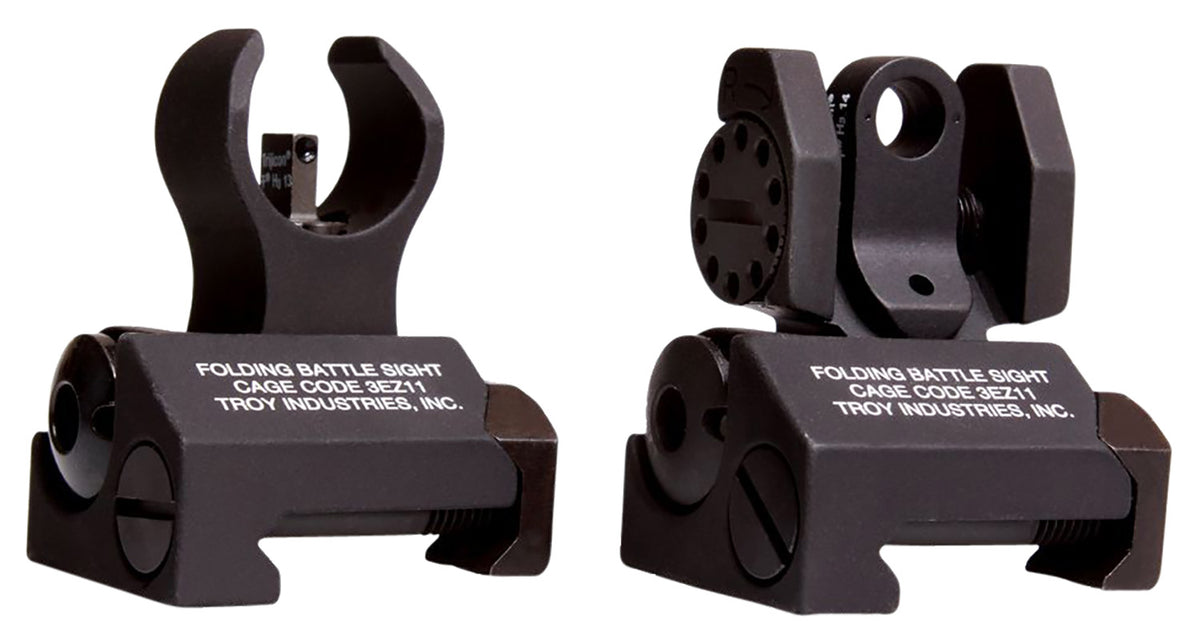 Troy Industries SSIGIARSMBT00 Micro BattleSight Set HK Front & Round Rear Black Anodized