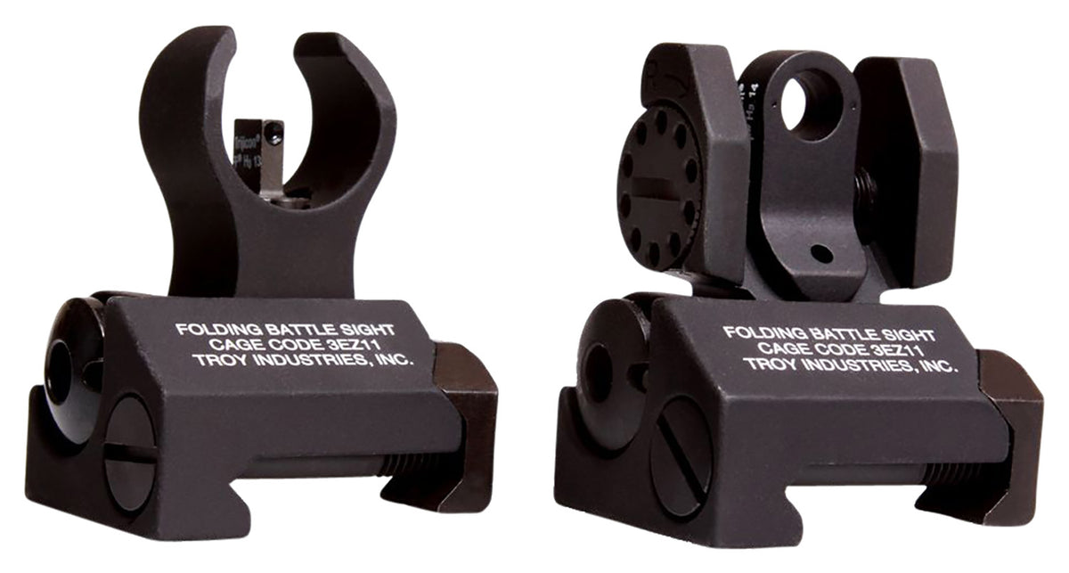 Troy Industries SSIGIARSTBT00 Tritium Micro BattleSight Set HK Front & Round Rear Black Hardcoat Anodized