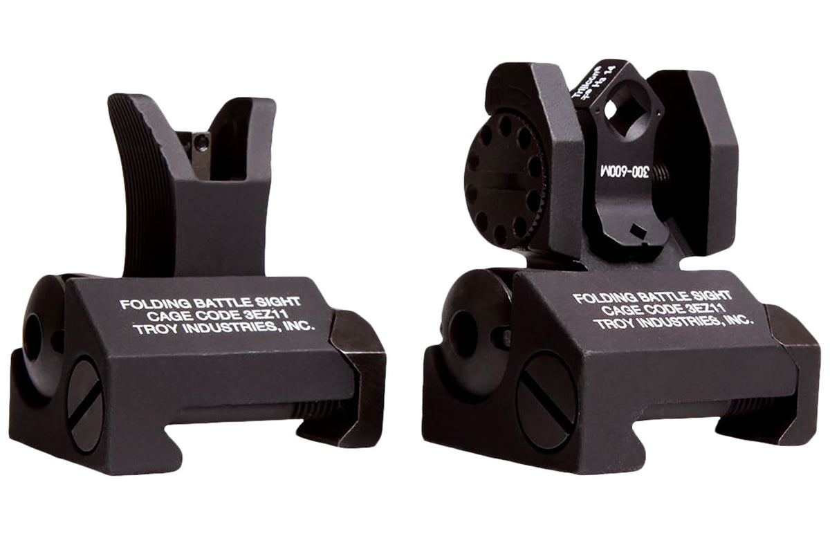 Troy Industries SSIGMCMSTBT01 Tritium Micro BattleSight Set M4 Front & Dioptic Rear Black Hardcoat Anodized