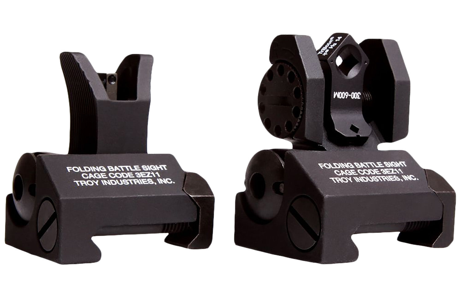 Troy Industries SSIGMCMSTBT01 Tritium Micro BattleSight Set M4 Front & Dioptic Rear Black Hardcoat Anodized