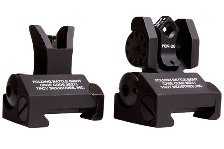 Troy Industries SSIGMCMSTBT01 Tritium Micro BattleSight Set M4 Front & Dioptic Rear Black Hardcoat Anodized
