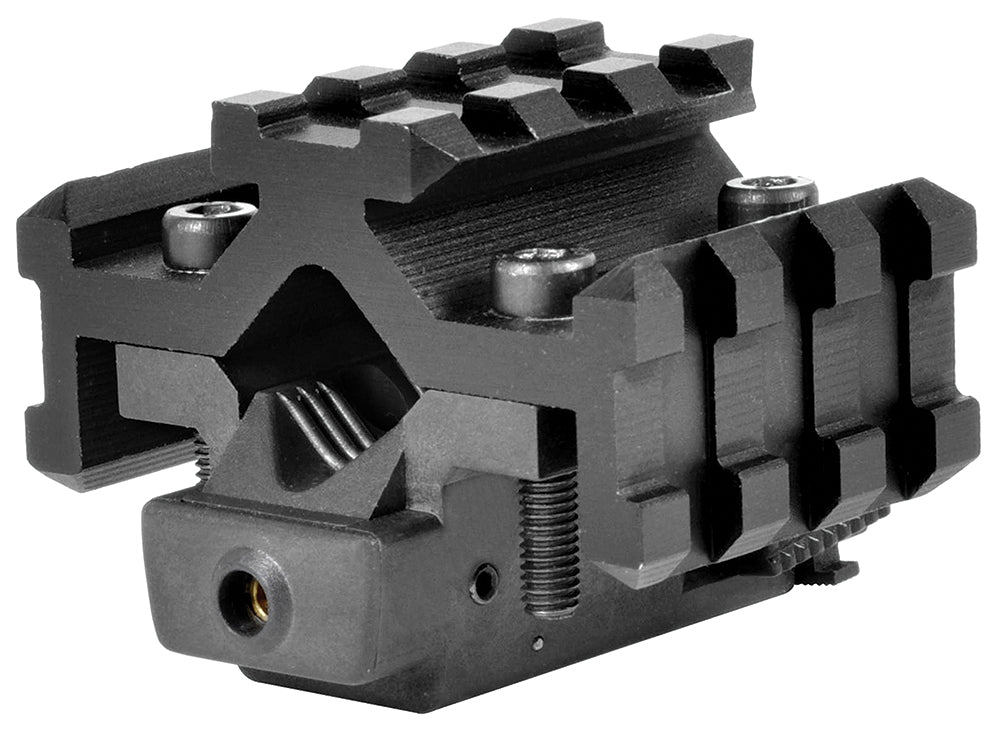 NcStar ATRLS Tri-Rail Universal Rifle Barrel Mount Red Laser Black Anodized