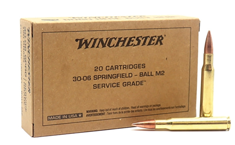 Winchester SERVICE GRADECenterfire Target .30-06 Springfield 150 gr FMJ ammo