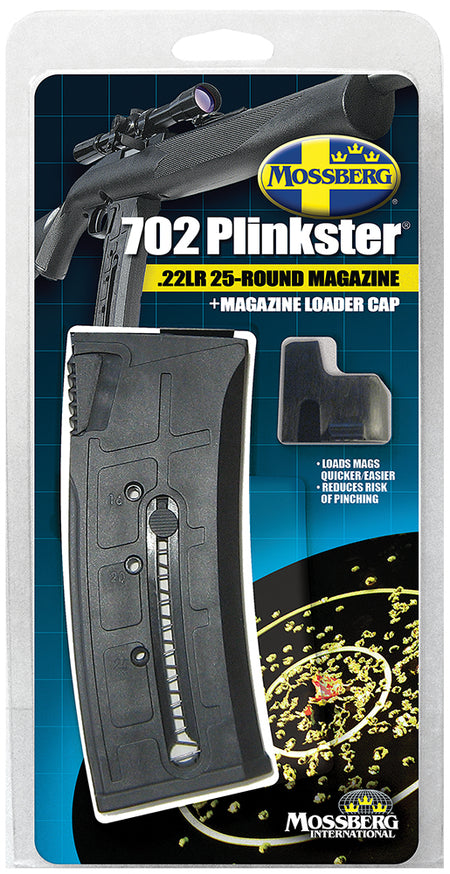 Mossberg 95725 702 Plinkster 25rd 22 LR Replacement Magazine Black Polymer
