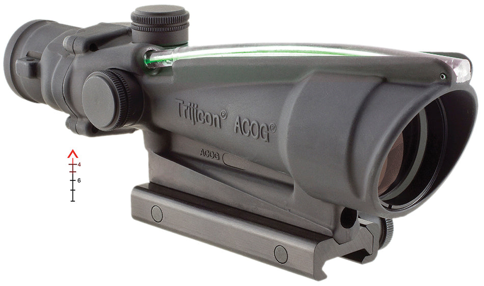 Trijicon ACOG 100144 3.5x35mm Fixed Riflescope Black Hardcoat Anodized Illuminated Green Chevron .308/7.62 BDC Reticle
