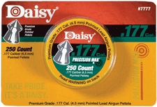 Daisy Pointed .177 Cal Lead Field Pellets 250-Count 6-Pack Case