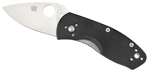 Spyderco C148GP Ambitious 2.25" Folding Drop Point Plain 8Cr13MoV SS Blade Black G10 Handle with Pocket Clip