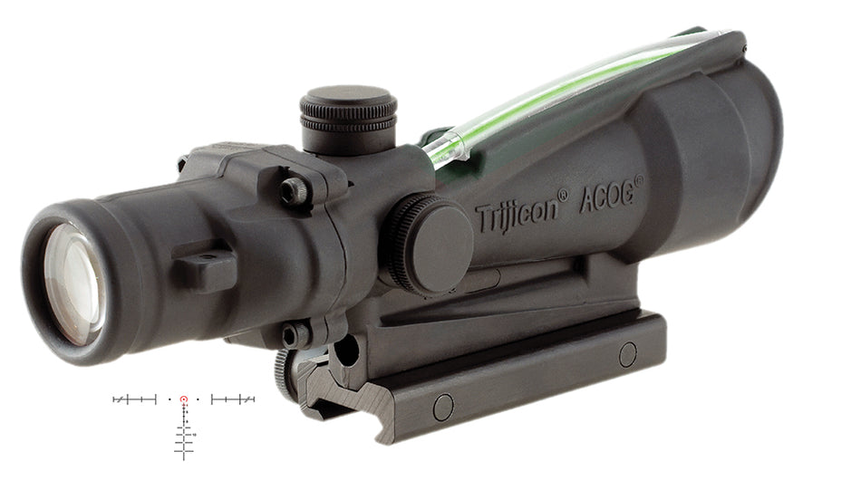 Trijicon ACOG 100155 3.5x35mm Fixed Riflescope Black Hardcoat Anodized Illuminated Green Horseshoe .308 Ballistic Reticle