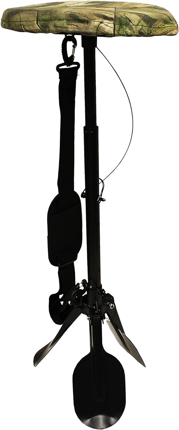 Mojo Outdoors HW2203 Mud Seat Adjustable Black Steel and Plastic