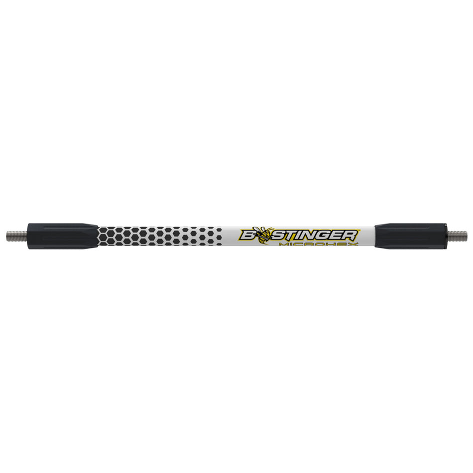 Bee Stinger MicroHex V-Bar Archery Stabilizer Black/White 15 in.