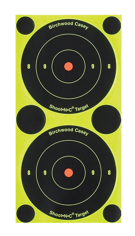 Birchwood Casey 34375 Shoot-N-C Reactive Self-Adhesive 3" Bullseye Targets Black/Yellow 240 Pack