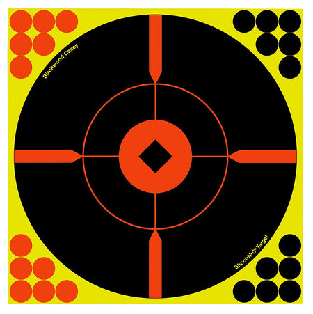 Birchwood Casey 34850 Shoot-N-C Reactive Self-Adhesive 8" Bullseye BMW Targets 50 Pack