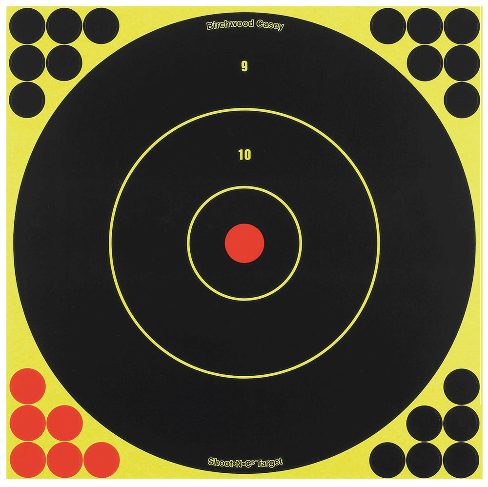 Birchwood Casey 34012 Shoot-N-C Reactive Self-Adhesive 12" Bullseye Targets 5 Pack