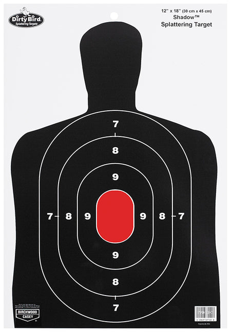 Birchwood Casey 35707 Dirty Bird BC-27 Silhouette Tagboard Hanging Pistol Targets 12"x18" 8 Pack