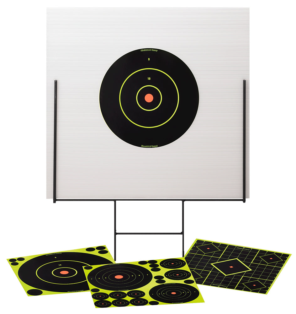 Birchwood Casey 46101 Shoot-N-C Portable Range Kit with Plastic Backboard Steel Frame and Targets