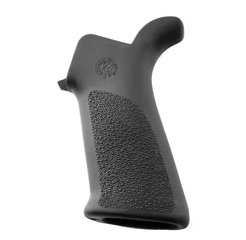 AR-15/M-16 Rubber BeaverTail Grip, No Finger Grooves - Slate Grey