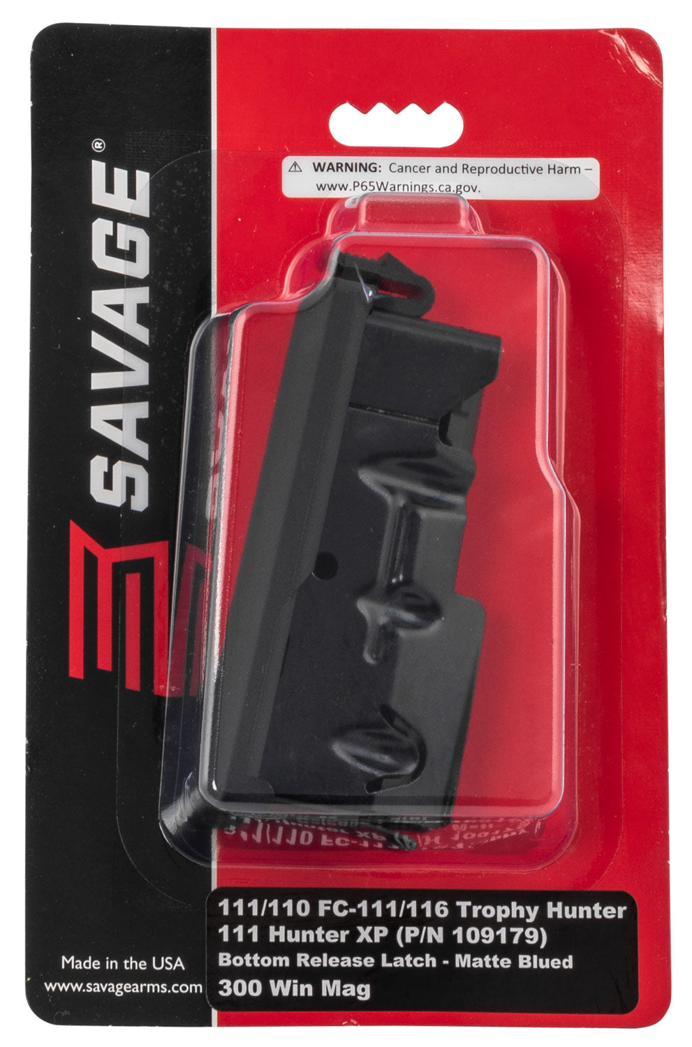 Savage Arms 55254 Axis Blued Detachable 3-Round Magazine 375 Ruger/300 Win Mag