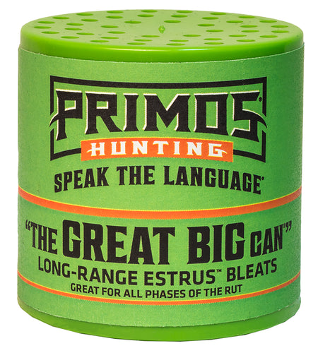 Primos 738 The Great Big Can Doe Bleat Call for Deer Hunting - Green Plastic
