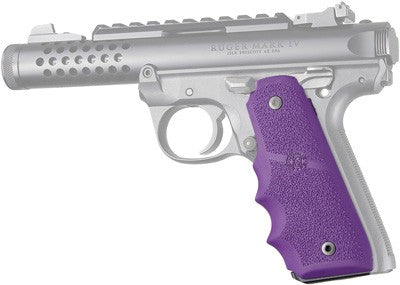 Hogue Ruger 22/45 MKIV Rubber Finger Groove Grips Purple