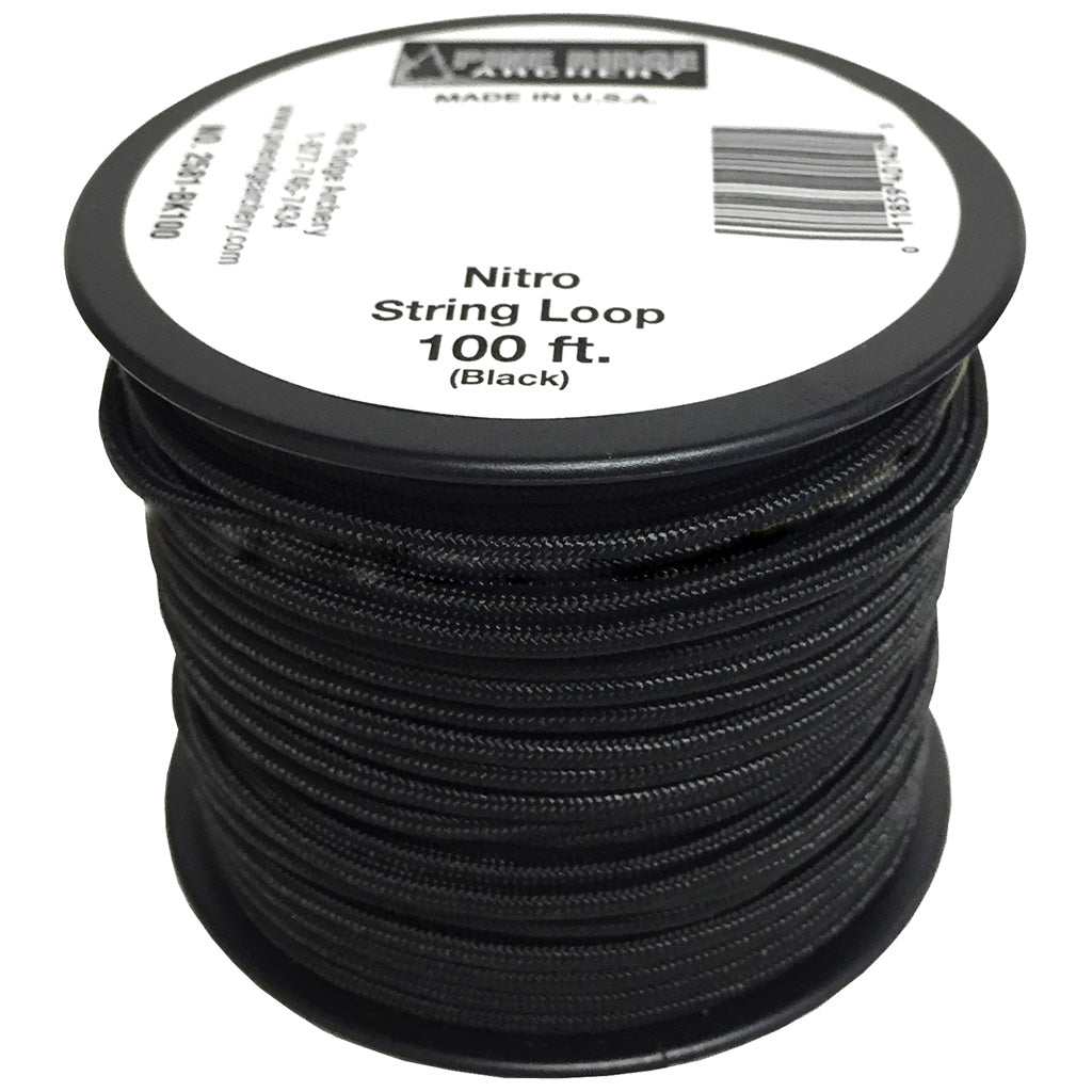 Pine Ridge Nitro Bow String Loop Material Black 100 ft.