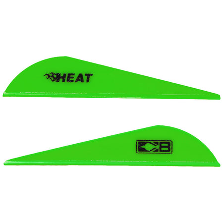 Bohning Heat Vanes Neon Green 36 pk. - Low Profile Hunting Vanes
