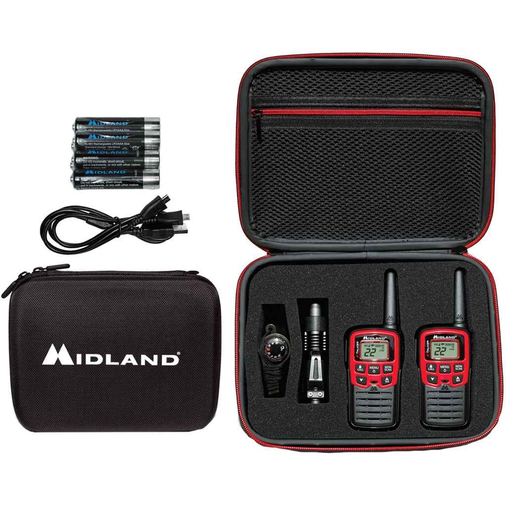 Midland EX37VP Two-Way Radio Emergency Kit with Flashlight and Whistle