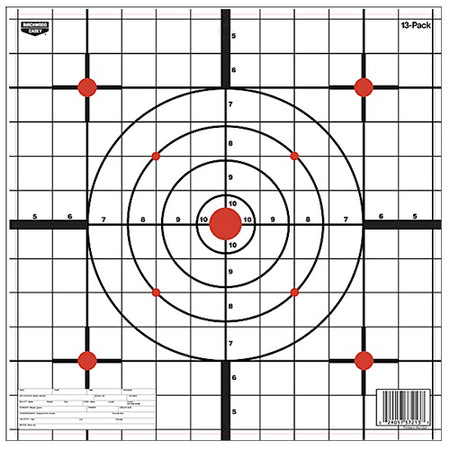 Birchwood Casey 37213 EZE-Scorer 12" Bullseye Paper Hanging Target Black/White 13 Per Pkg