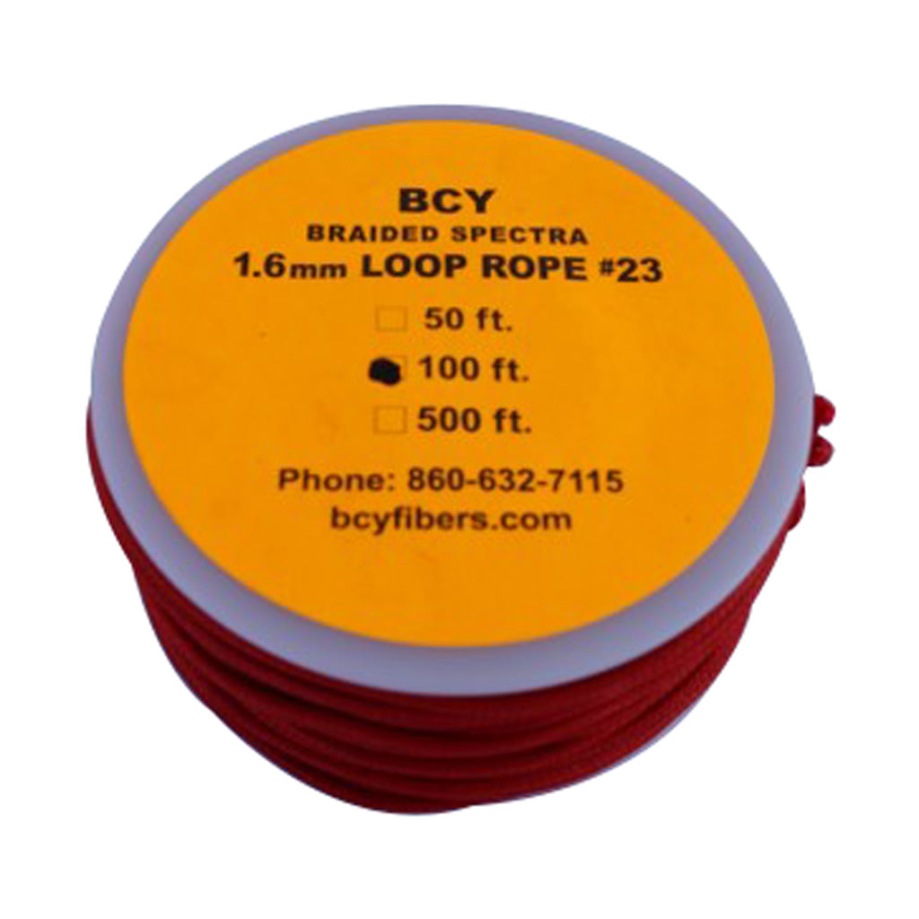 BCY 23 D-Loop Material Red 100 ft. Braided Spectra