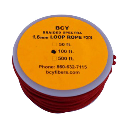 BCY 23 D-Loop Material Red 100 ft. Braided Spectra