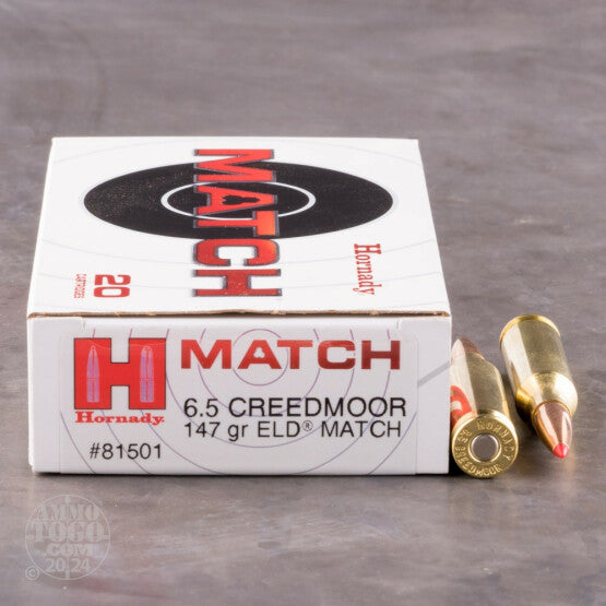 Hornady Match Rifle Ammo 6.5 Creedmoor 147 gr. ELD Match 20 rd.
