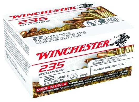 Winchester USA 235 .22 Long Rifle 36 gr JHP ammo