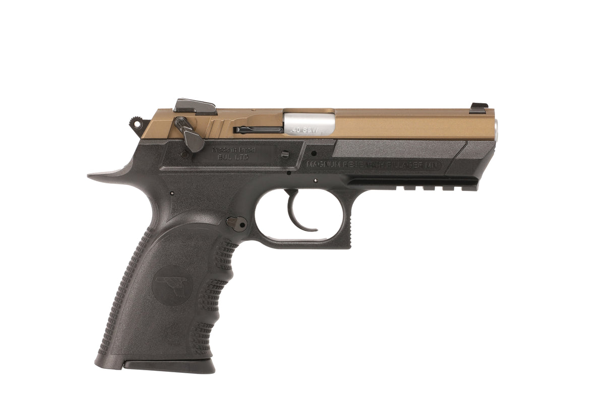Magnum Research BE94133RLBB Baby Eagle III 40 S&W 12+1 4.43" Burnt Bronze Carbon Steel Slide Black Textured