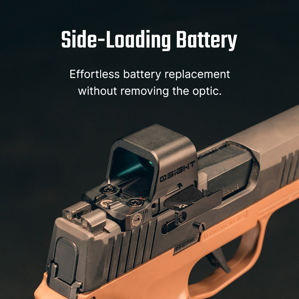 Osight K 6 MOA Red Dot Sight RMSc Footprint Side-Loading Battery Compact