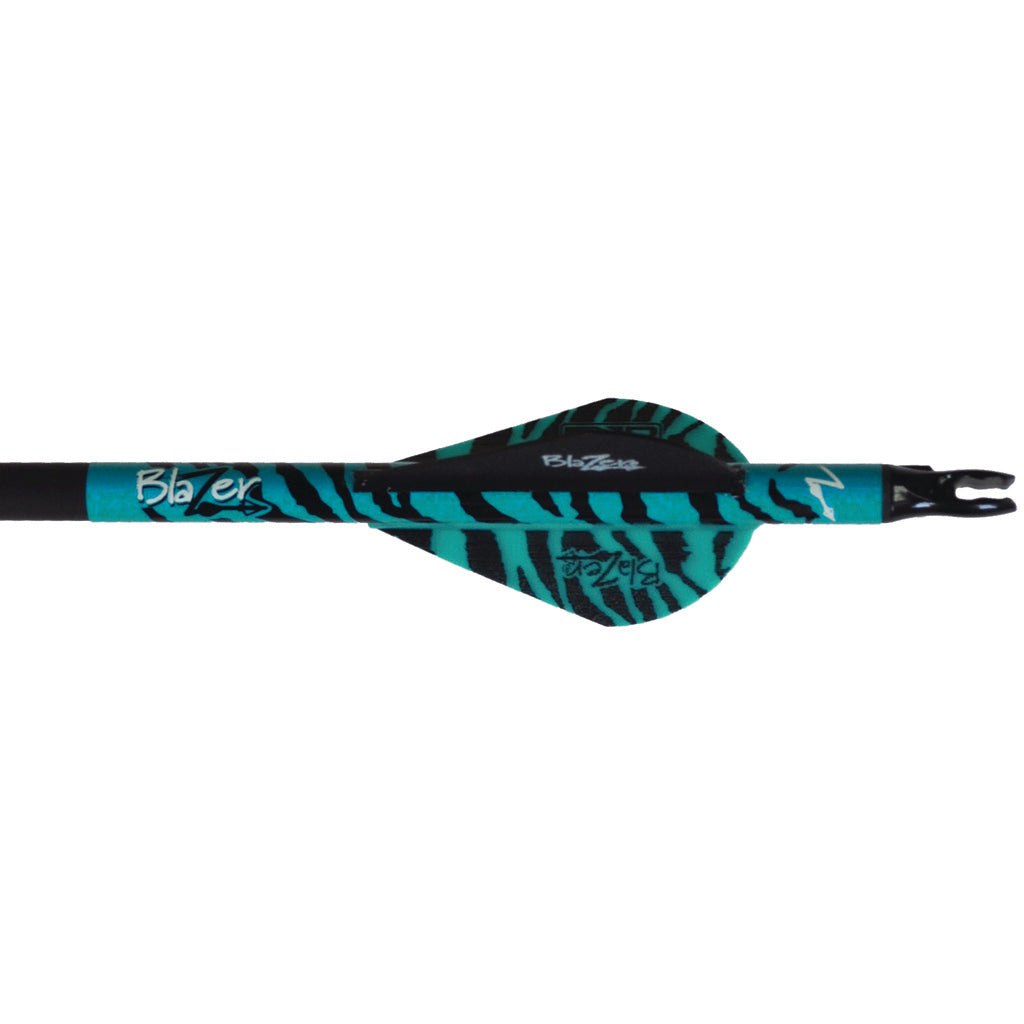 Bohning Blazer Vanes Teal Tiger 2 in. 36 Pack