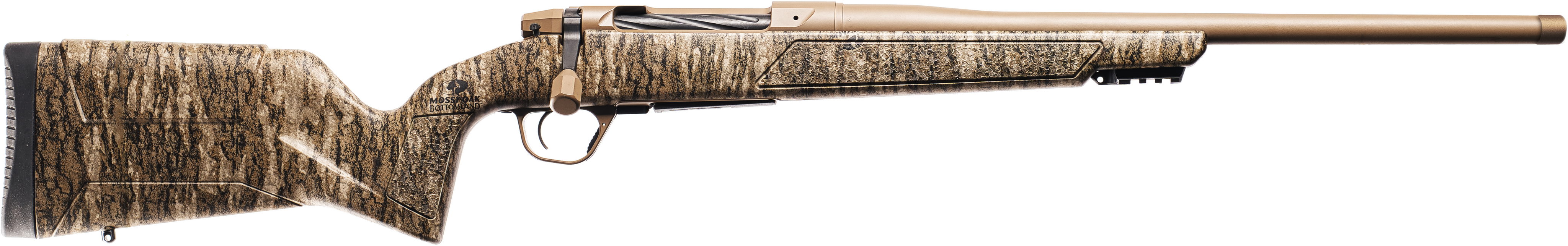 Christensen Arms 801-15014-01 Evoke Mossy Oak 6.5 PRC 4+1 22" Flat Dark Earth Cerakote Threaded Barrel, Flat Dark Earth Cerakote Drilled & Tapped Receiver, Picatinny Rail Forend, Mossy Oak Bottomland