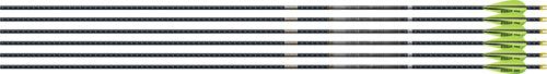 Easton 4MM EMJ Match Grade 400 Arrows 6-Pack with 3" AAE Hybrid Vanes