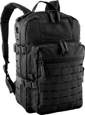 Red Rock Transporter Day Pack with Laser-Cut MOLLE Webbing in Black