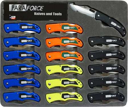 AccuSharp Paraforce Lock Back Folding Knife Counter Display - 18 Knives