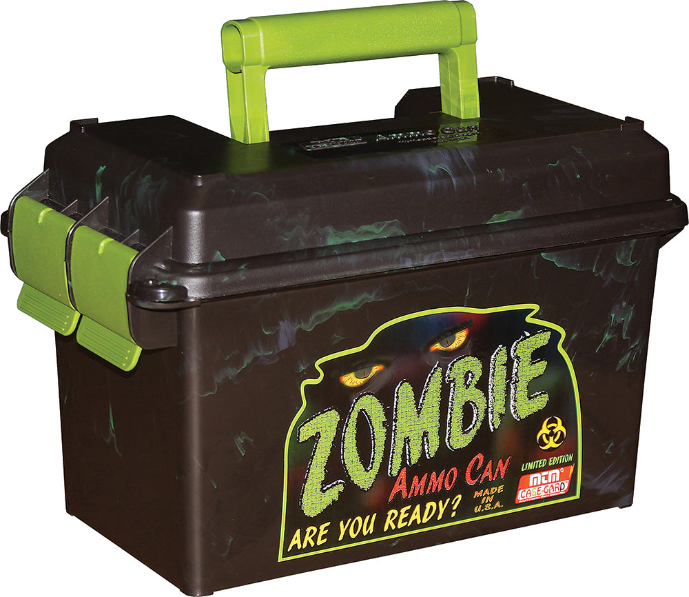 MTM Case-Gard AC50Z 50 Cal Ammo Can Black with Zombie Green Accents Polypropylene