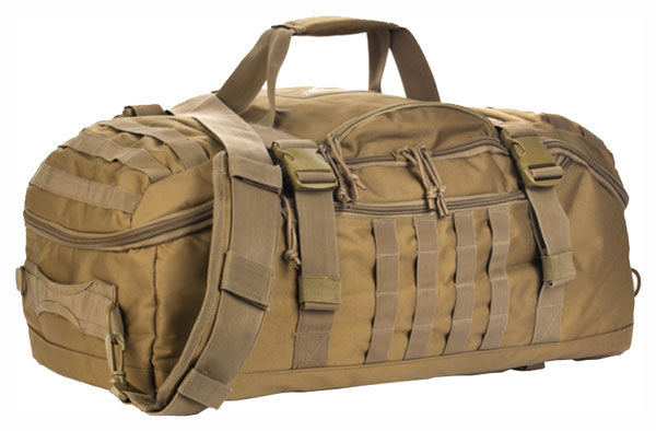 Red Rock Traveler Duffle Bag Convertible Backpack and Luggage in Coyote Tan