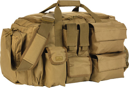 Red Rock Operations Duffle Bag with 7 External Utility Pouches in Coyote Tan