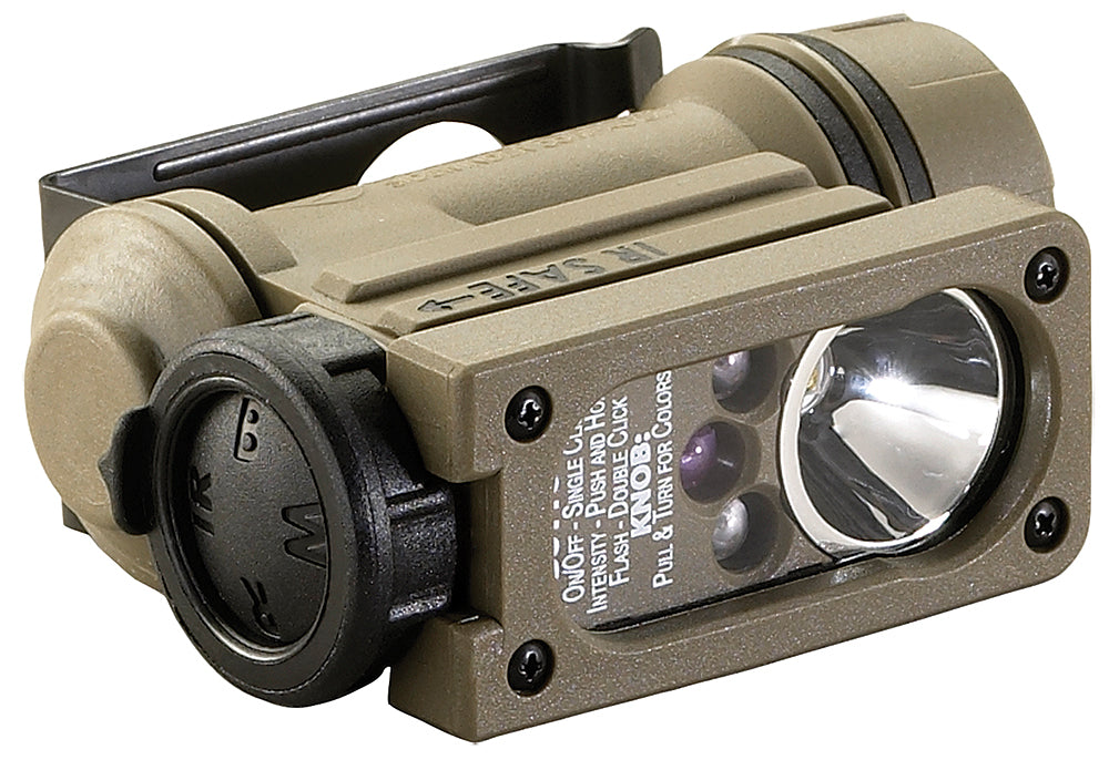 Streamlight 14514 Sidewinder Compact II Multi-LED Flashlight Coyote 55 Lumens White/Red/Blue/IR