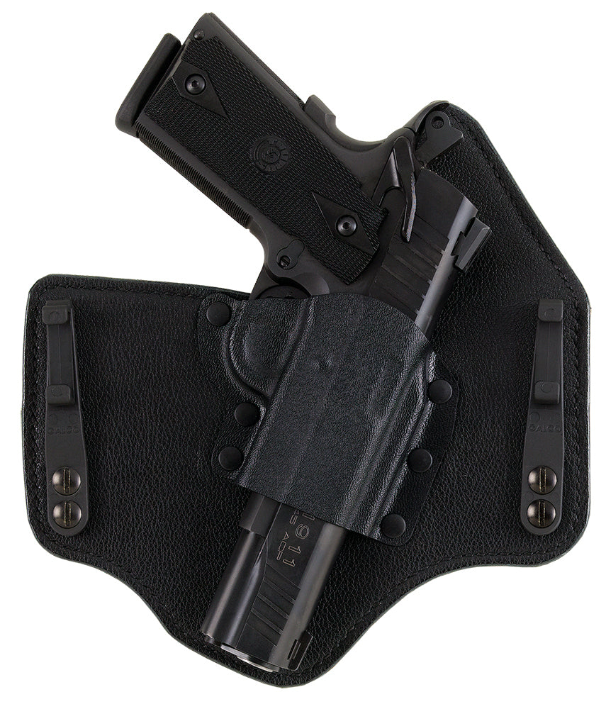 Galco KingTuk Deluxe IWB Holster for Glock 20/21/29/30 - Black Kydex/Leather UniClip, Right Hand