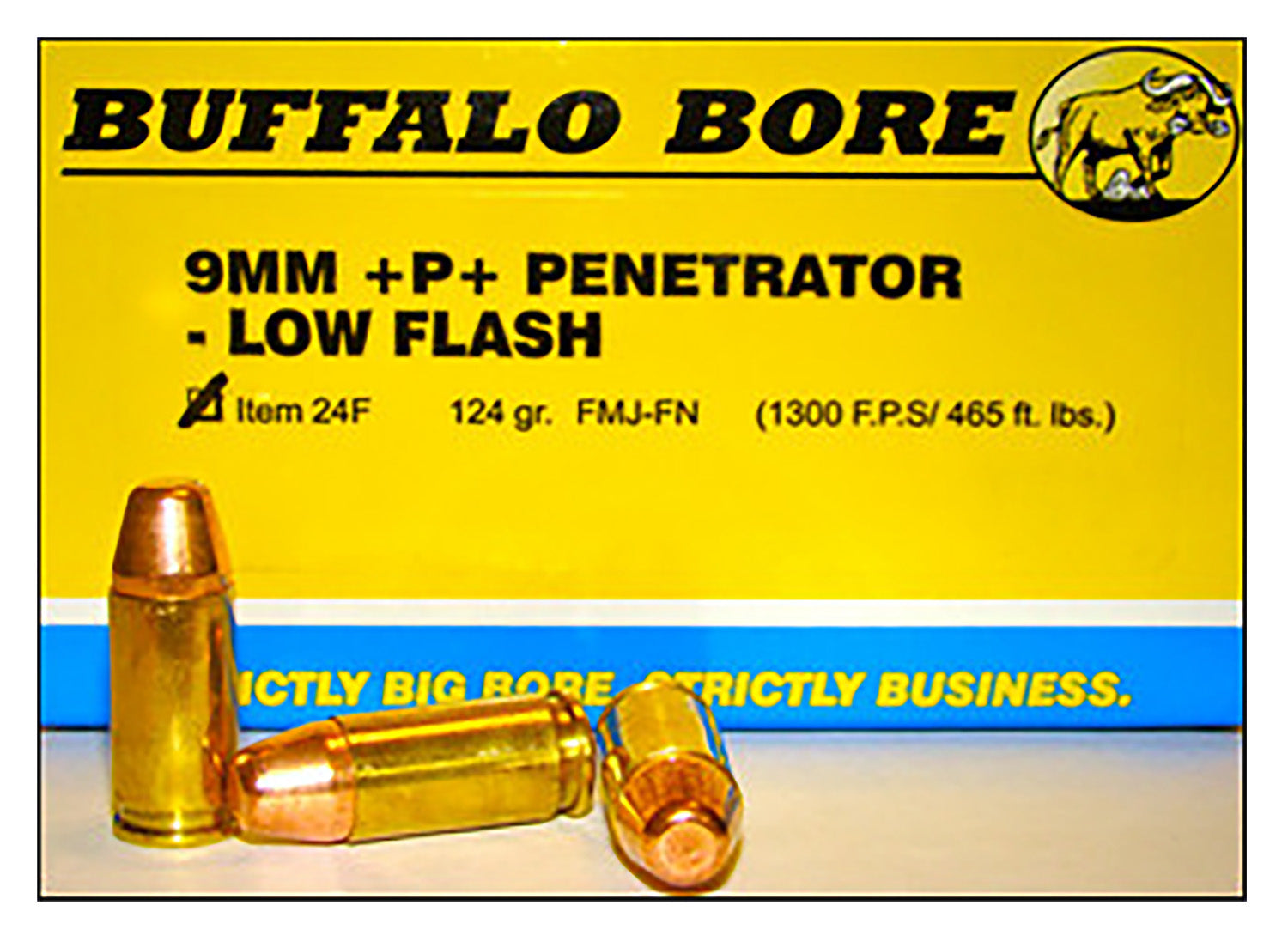 Buffalo Bore Penetrator +P+ 9mm Luger / Parabellum 124 gr FMJ ammo